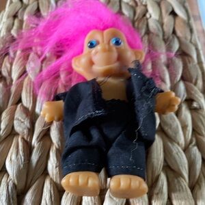 Vintage Treasure Trolls Pink hair and Karate outfit